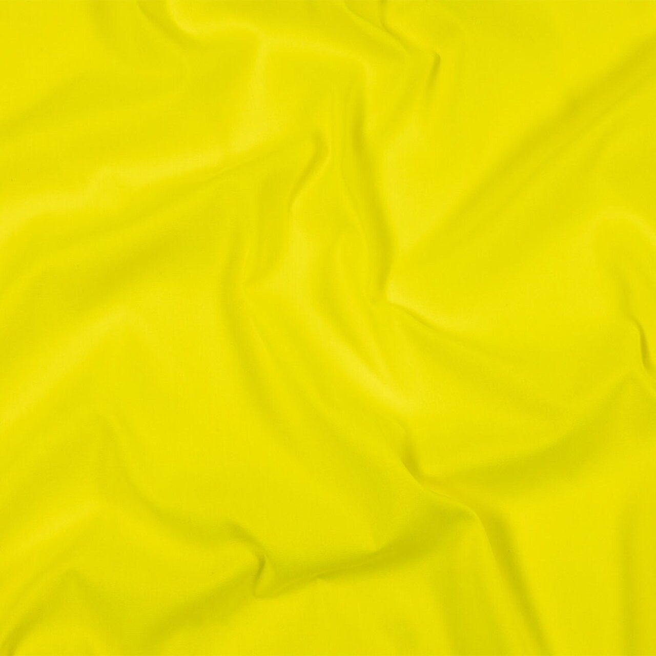 1 Yard Hi Vis Safety Yellow Polyester And Cotton Poplin Fabric